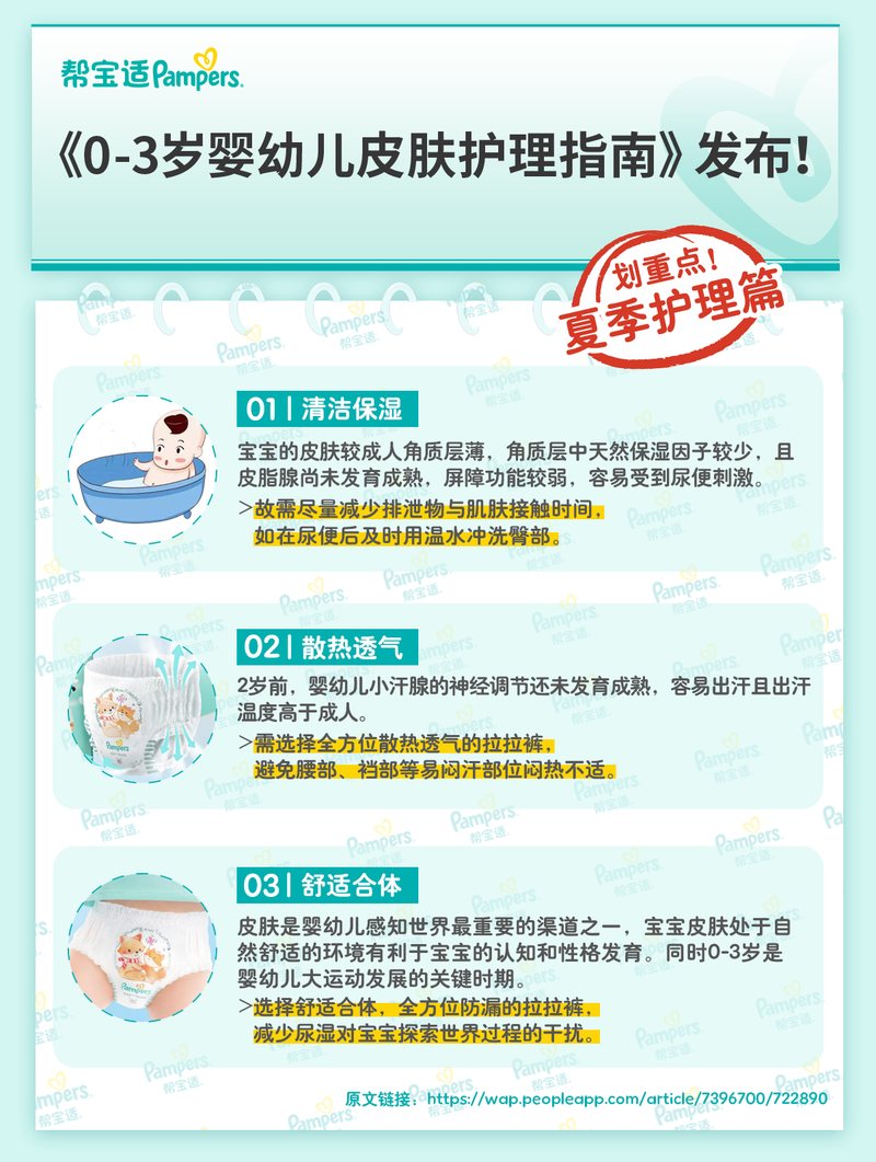 0-3岁婴幼儿皮肤护理指南图文素材